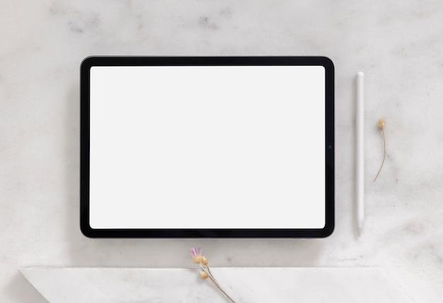 Top-View-Tablet mit minimalem Display