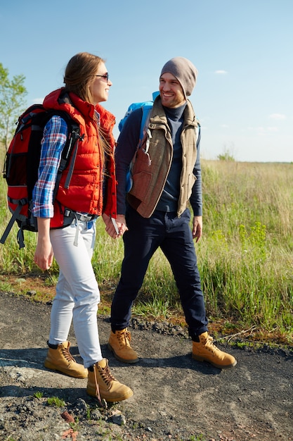 Touristen auf der Wanderung