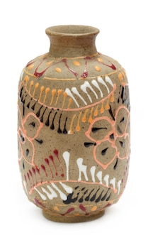 Traditionelle inidan-ton-keramik als blumenvase