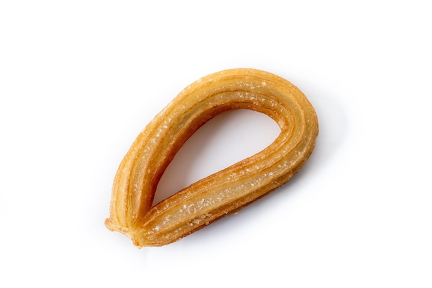 Kostenloses Foto traditionelle spanische churros isoliert auf weißem hintergrund