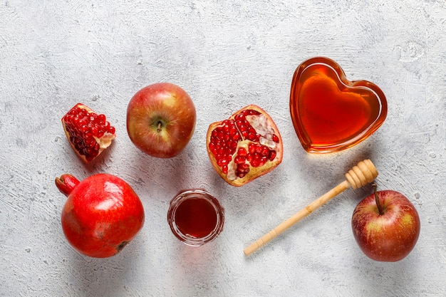 Traditionelles Essen des jüdischen Neujahrs - Rosh Hashana.