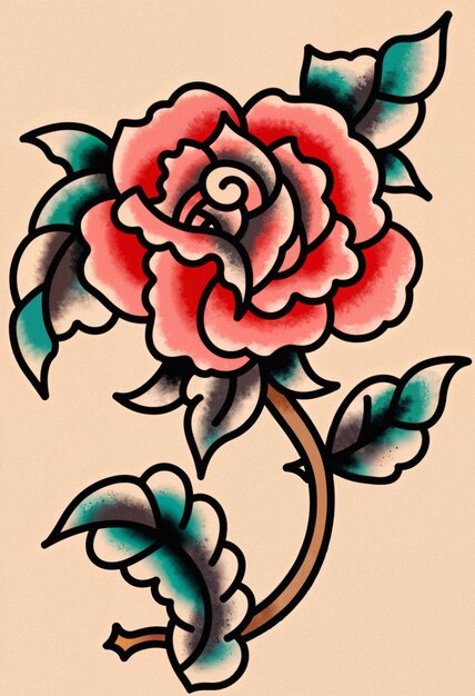 Traditionelles Flash-Tattoo