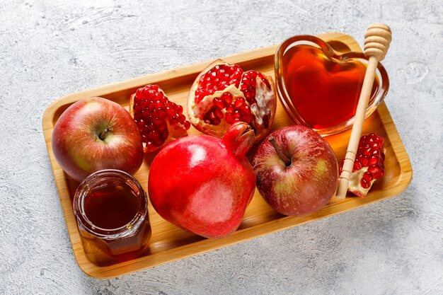 Traditionelles jüdisches Essen - Rosh Hashana.