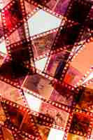 Kostenloses Foto transparente negativfilmstreifen auf weißem hintergrund