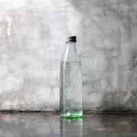 Kostenloses Foto transparente wasserflasche im innenraum