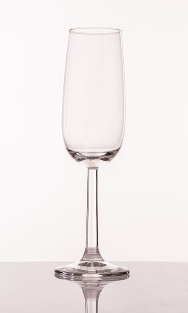 Transperentes Glas für Champagner