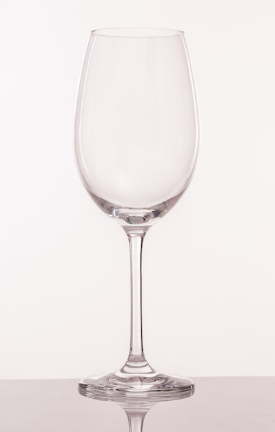 Transperentes Glas für Wein