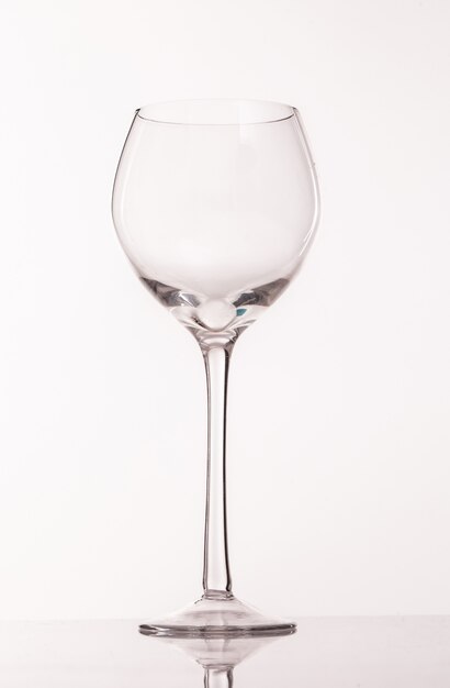 Transperentes Glas für Wein