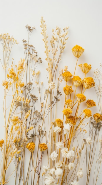 Kostenloses Foto traumhafte anordnung mit dekorativen getrockneten blumen