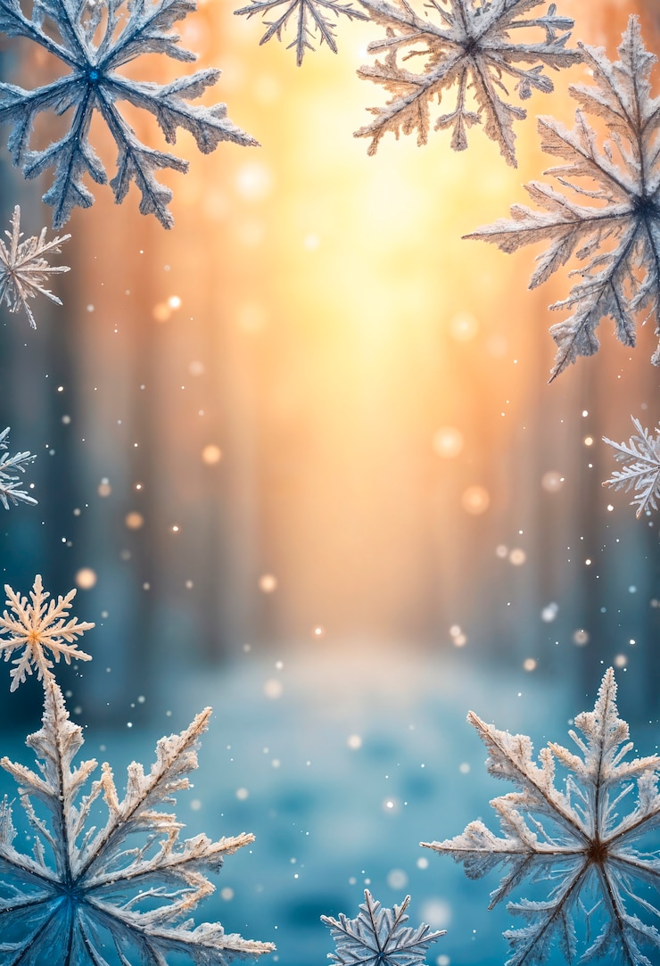 Kostenlose Foto traumhafte schneeflocken-wallpapier-design