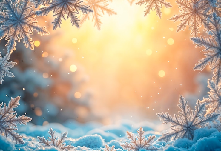 Kostenlose Foto traumhafte schneeflocken-wallpapier-design