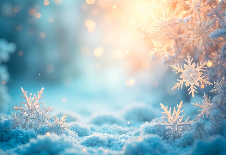 Kostenlose Foto traumhafte schneeflocken-wallpapier-design