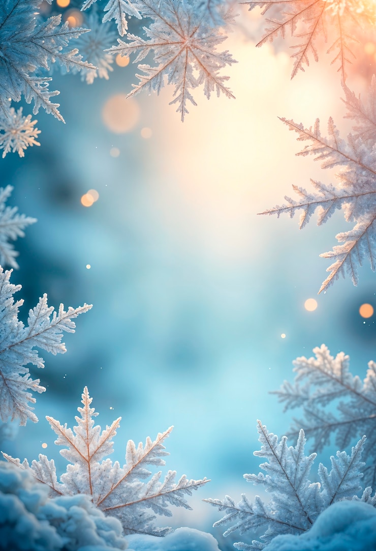 Kostenlose Foto traumhafte schneeflocken-wallpapier-design