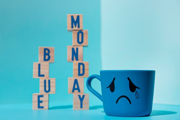 Traurigkeit blauer Montag Konzept
