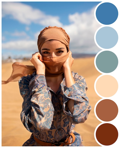 Trendige Farbmuster-Collage