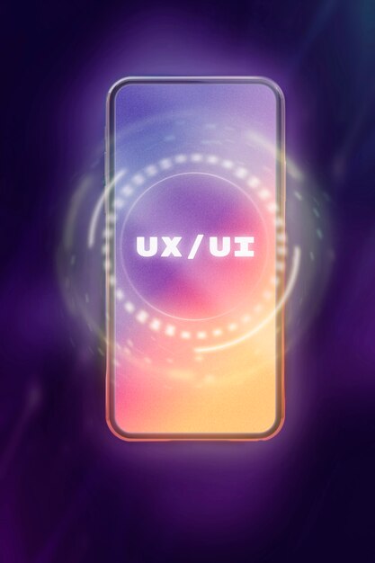 Ui- und ux-Darstellungen mit Smartphone