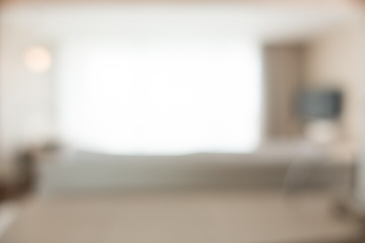 Kostenlose Foto unscharfe zimmer mit einem bett