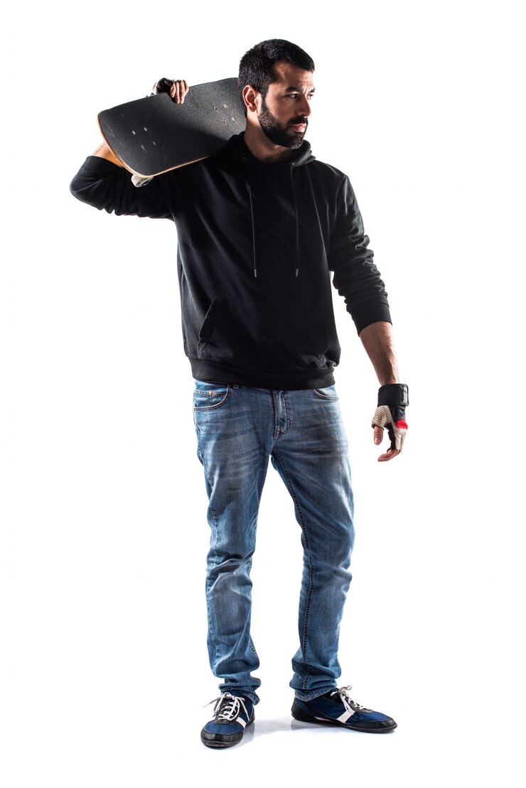 Kostenlose Foto unterirdischen männlichen seitlichen studio-spiel