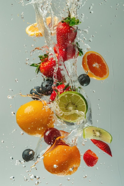 unterschiedliche Früchte Spritz-Hintergrund