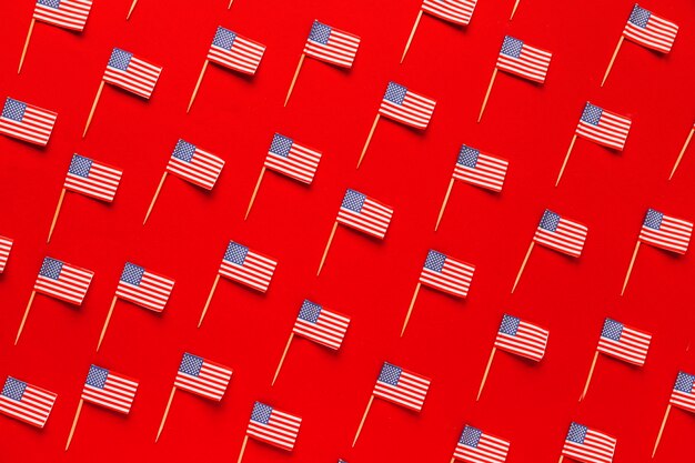 USA-Unabhängigkeitstagkonzept mit Flaggenmuster