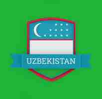 Kostenloses Foto usbekistan-flagge mit banner