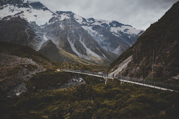Valley Track mit Blick auf Mount Cook in Neuseeland