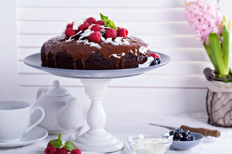 Kostenlose Foto veganer schokoladenkuchen