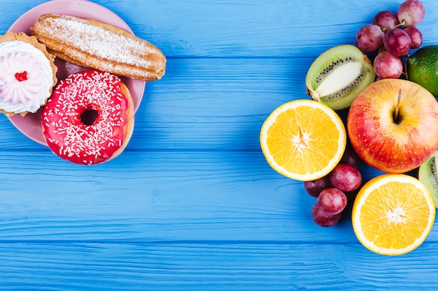 Vergleich zwischen Bonbons und Fruchtkopienraum