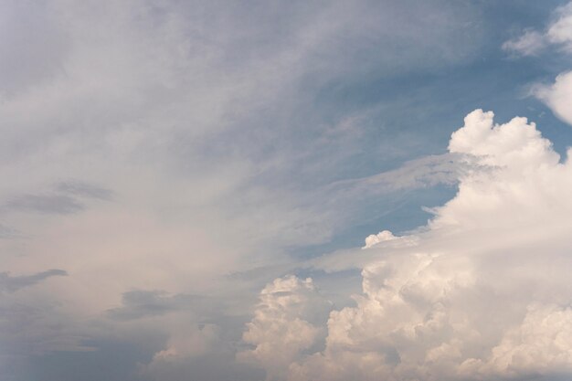 Verschiedene Formen von Wolken am Himmel