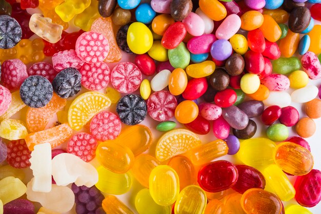 Verschiedene Süßigkeiten Tropfen