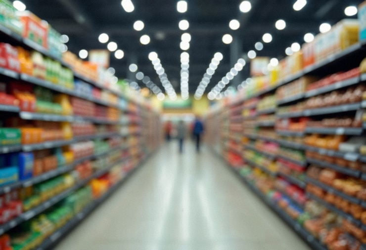 Kostenlose Foto verschwommene supermarktgänge
