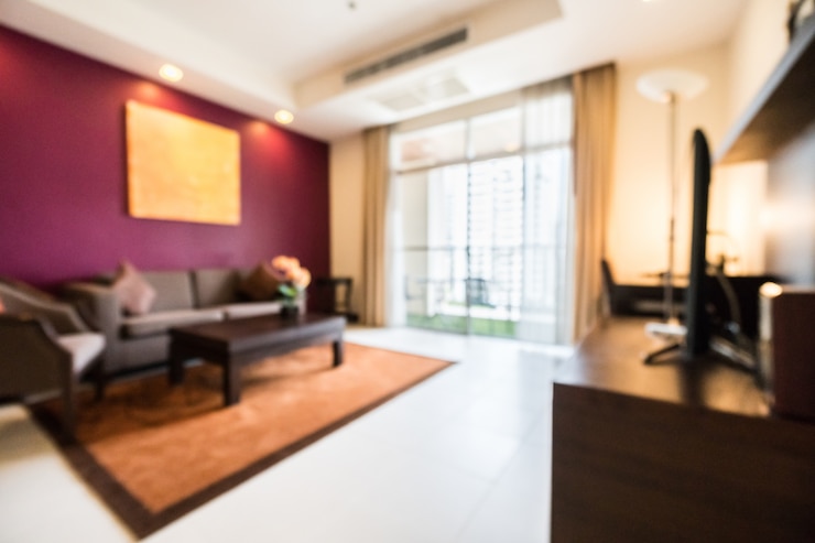 Kostenlose Foto verschwommenes wohnzimmer