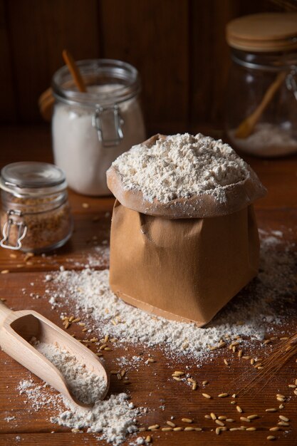 Verstecktes Mehl, das zum Kochen verwendet wird