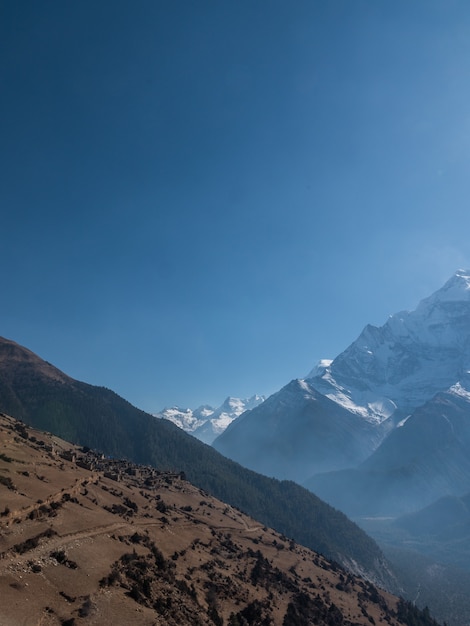 Vertikale Luftaufnahme von Annapurna Himalaya, Nepal