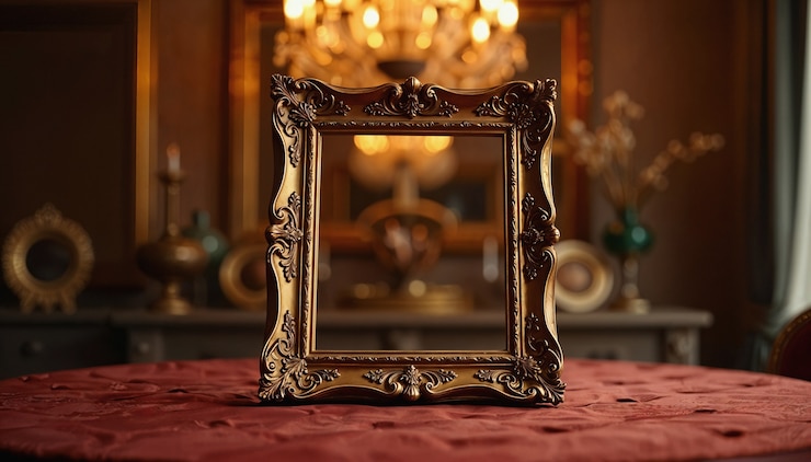 Kostenlose Foto verzierter goldener rahmen