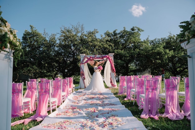 Viele atmosphärische Kleid rosa charmant