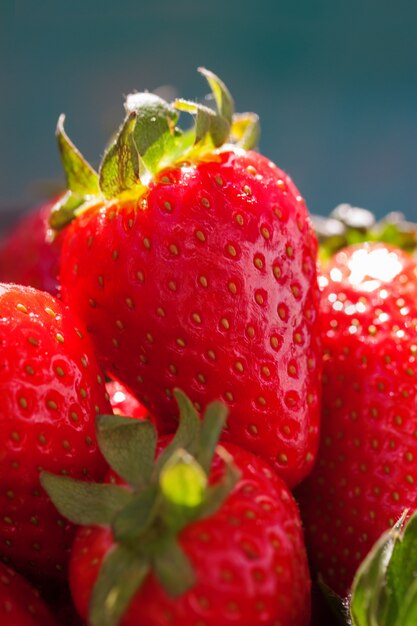 Viele Erdbeeren zusammen