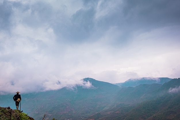 Vietnamesischer Bauer in Sapa, Vietnam