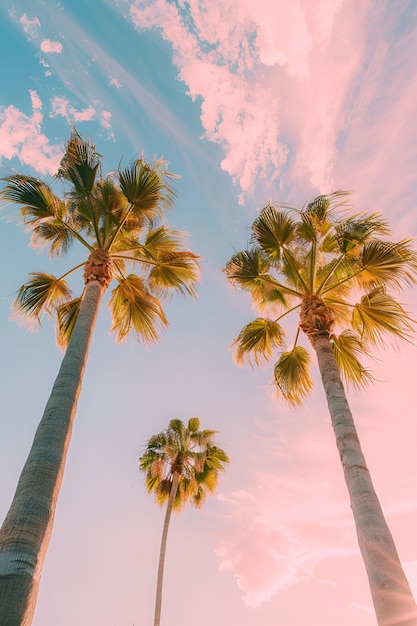 Kostenloses Foto view of palm tree species with green foliage