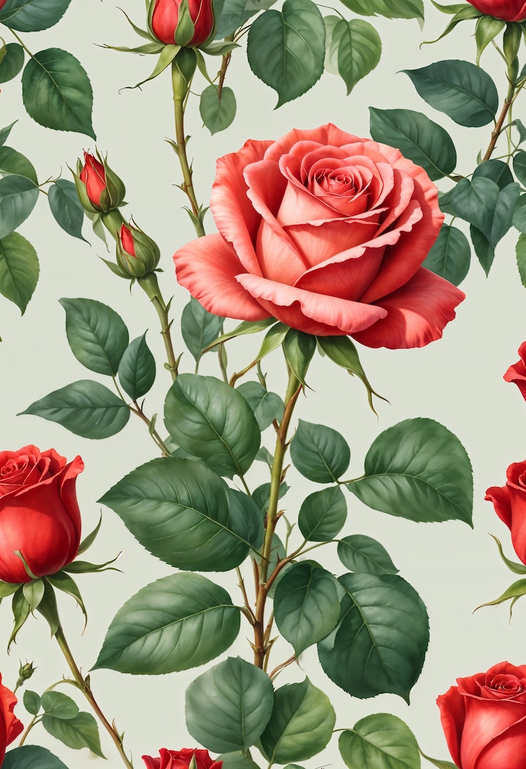 Kostenlose Foto vintage botanische blumenwandpapier