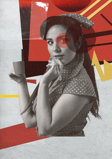 Vintage-Collage-Kompositionsdesign