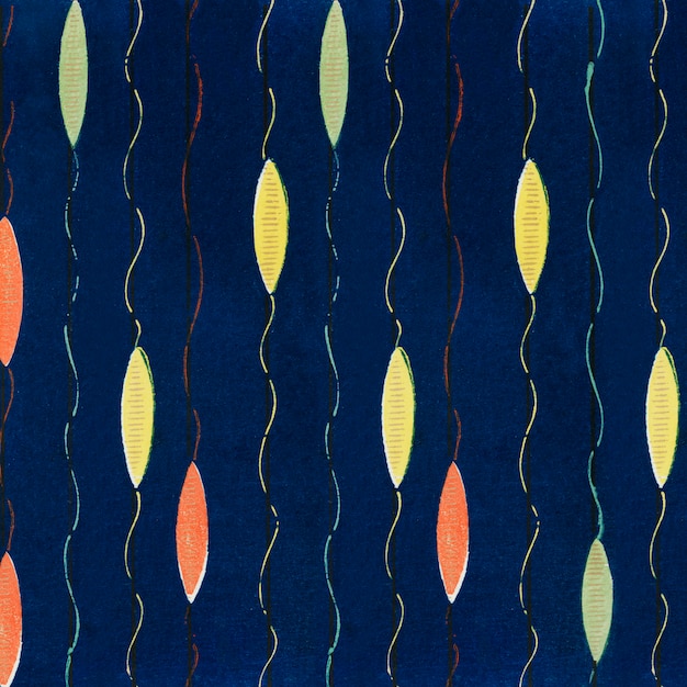 Kostenloses Foto vintage holzschnitt aus japanischem textil von shima-shima (1904) von furuya korin. digital enhan