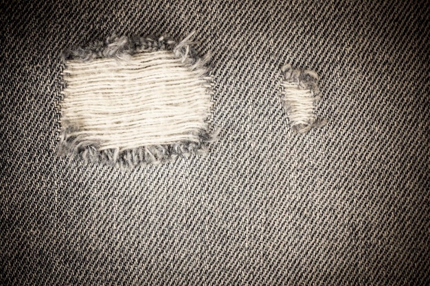 Vintage zerrissene jeans textur.