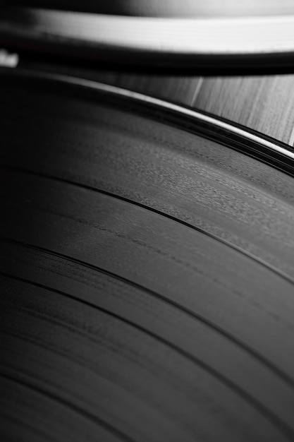 Vinyl-Schallplatte mit Retro-Textur-Sortiment