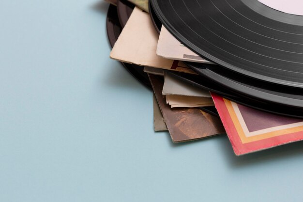 Vinyl-Schallplatte mit Retro-Texturkomposition