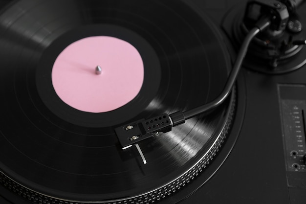 Vinyl-Schallplatte mit Retro-Texturkomposition