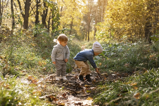 Voller Schuss Kinder verbringen Zeit in der Natur