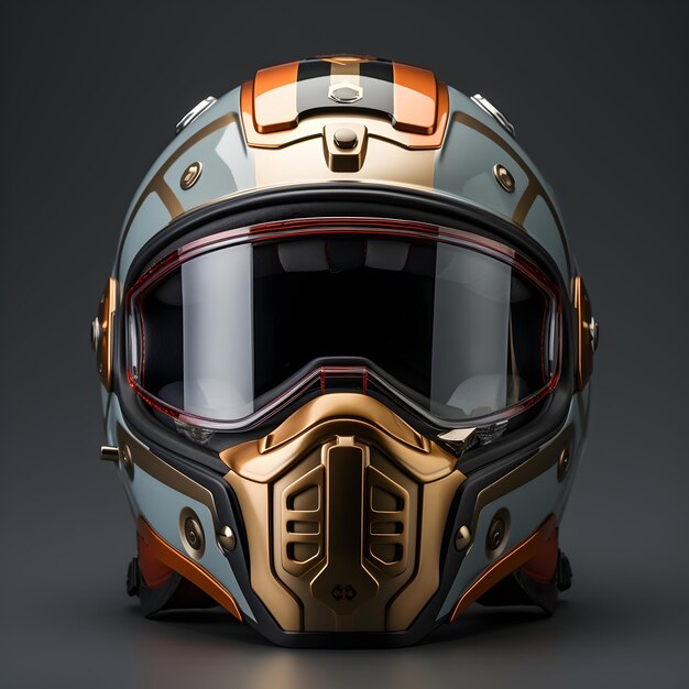 Vollgesichts-Café-Racer-Motorradhelm