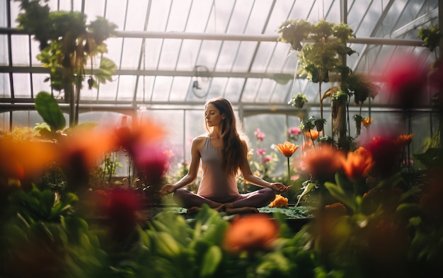 Kostenloses Foto vollständige frau beim yoga