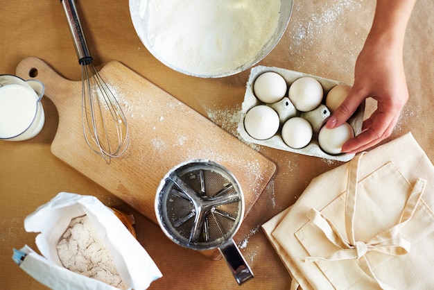 Vorbereitung zum Backen